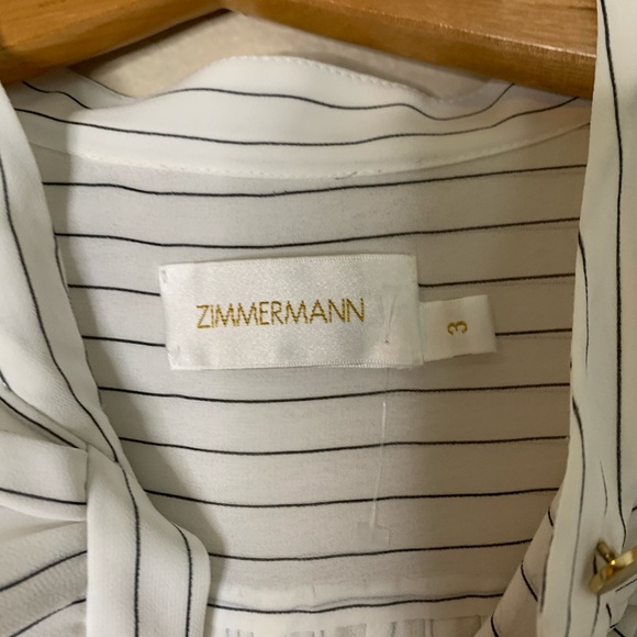 27 NWOT Zimmermann White Striped Ruffle Jumpsuit Romper 10 - Picture 14 of 14